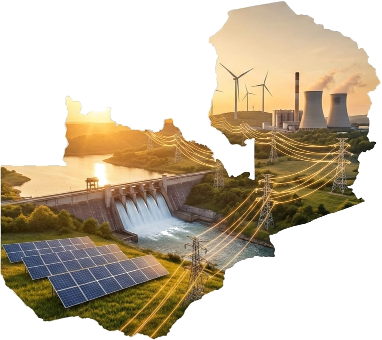 Zambia Power Production - Solar, Wind, Hydro, and Nuclear Energy